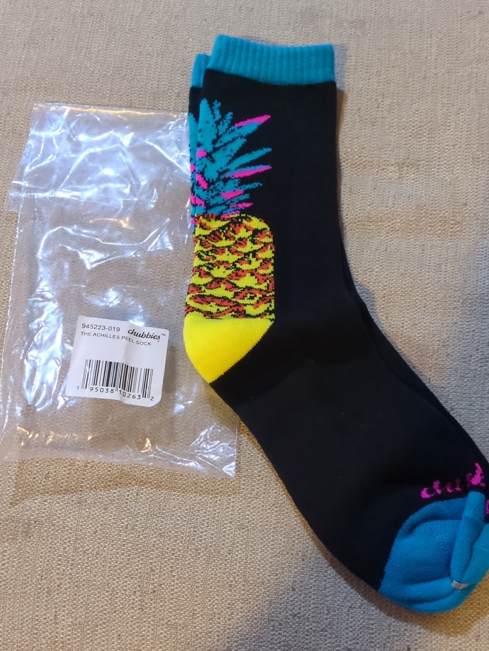 NWT Chubbies The Achilles Peel Sock